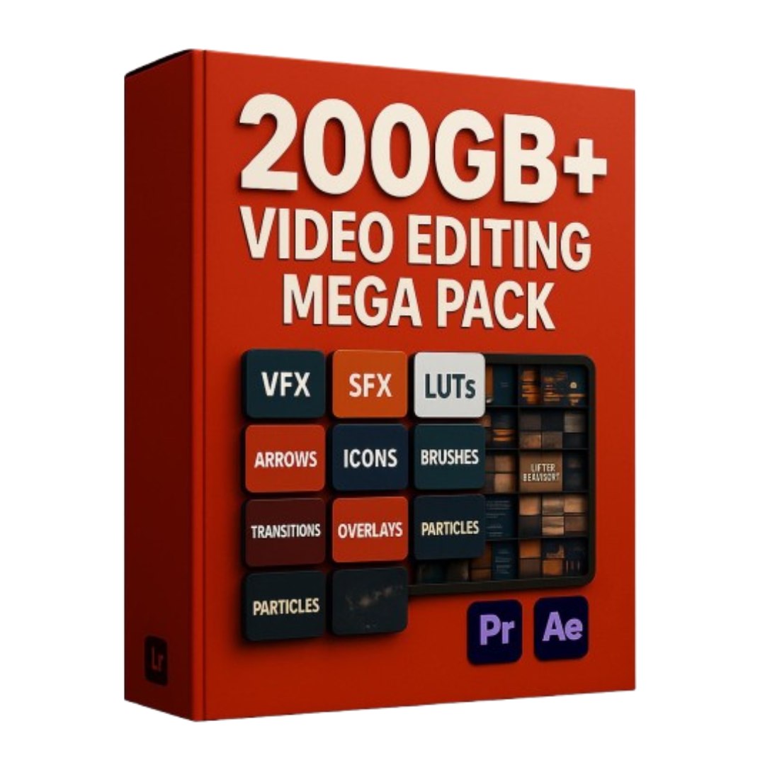 200GB+ Video Editing Bundle: LUTs, SFX, Templates - Premiere Pro, CapCut, After Effects